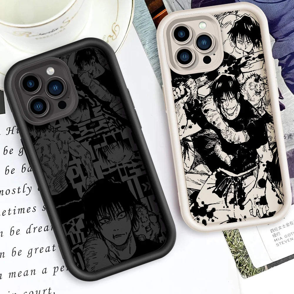 Coque de téléphone Jujutsu Kaisen Toji Cool pour Apple iPhone 15 14 13 12 11 XS XR X Pro Max Plus Funda Eye Ladder