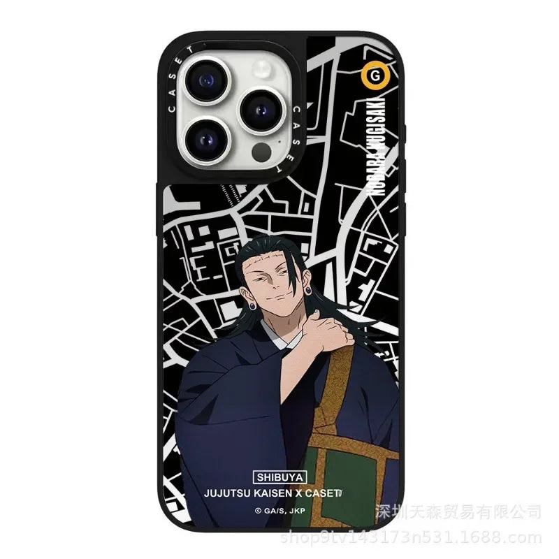 呪術廻戦 誕生日プレゼント 携帯電話ケース iPhone16Pro Max Appleミラー素材 落下防止コレクション