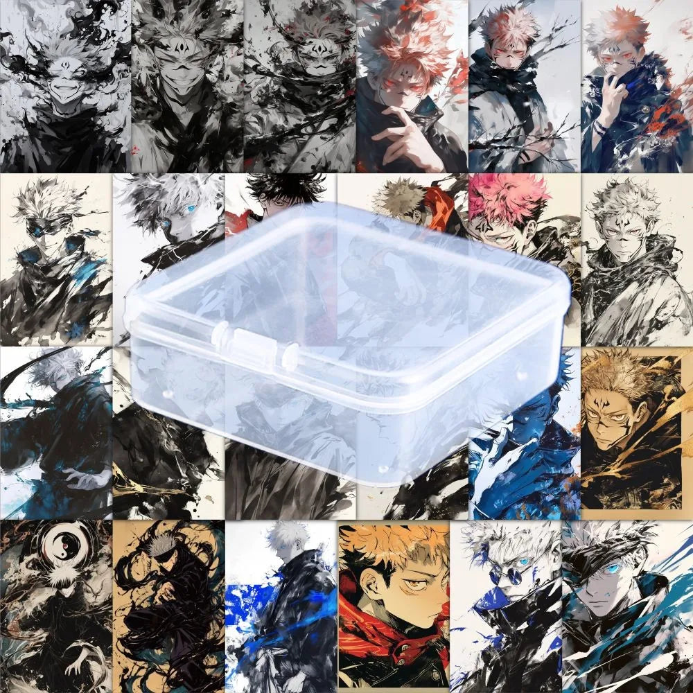 63 Jujutsu Kaisen Ink Wash Style Stickers (Anime) - Artistic Character Decals for Fans & Decor( Anime Worlds Store)