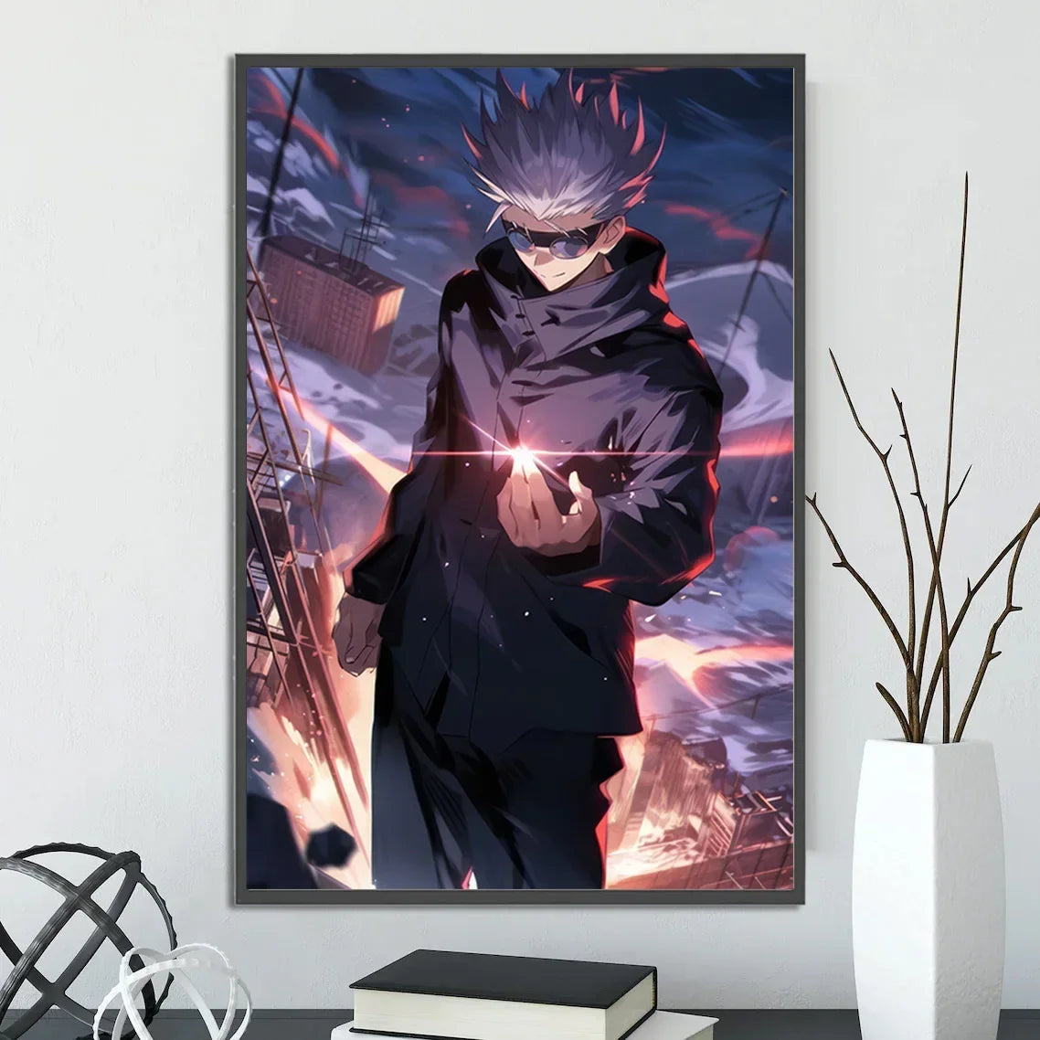 J-Jujutsu Anime Self-adhesive Poster Wallpaper Wall Art Print Gojo Satoru Home Decoration Modern Itadori Yuji Gift