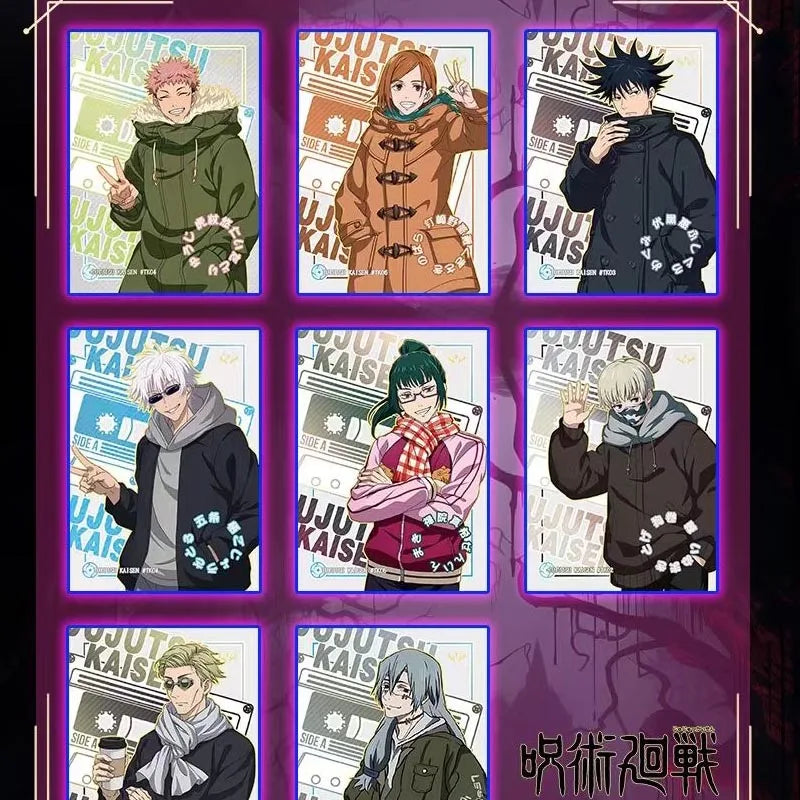 Vente en gros de cartes de collection Jujutsu Kaisen Kadou Quicksand Laser Ticket Metal Trading Anime Games Playing Games Cards