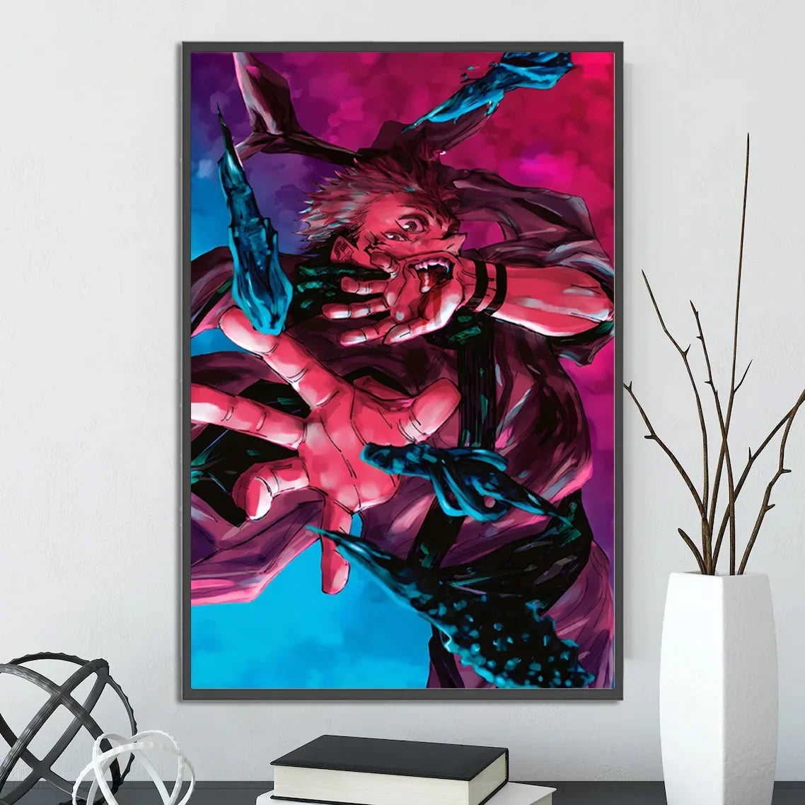 J-Jujutsu Self-adhesive Anime Poster Gojo Satoru Painting Modern Wall Home Decoration Itadori Yuji Bedroom Wallpaper Gift
