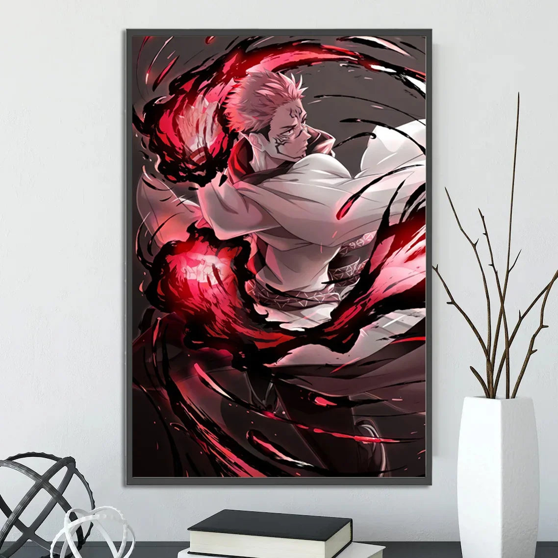 J-Jujutsu Self-adhesive Anime Poster Gojo Satoru Painting Modern Wall Home Decoration Itadori Yuji Bedroom Wallpaper Gift