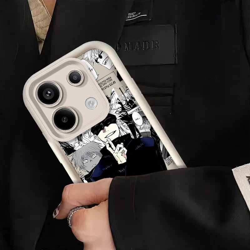 Coque de téléphone inspirée de l'anime Jujutsu Kaisen pour Xiaomi Redmi Note 13, 12 Pro Plus, 4G, 5G, 13C, 12C Turbo, 11, 11S, 10, 10S, 9, 10A, 10C, 9C, A2, A1