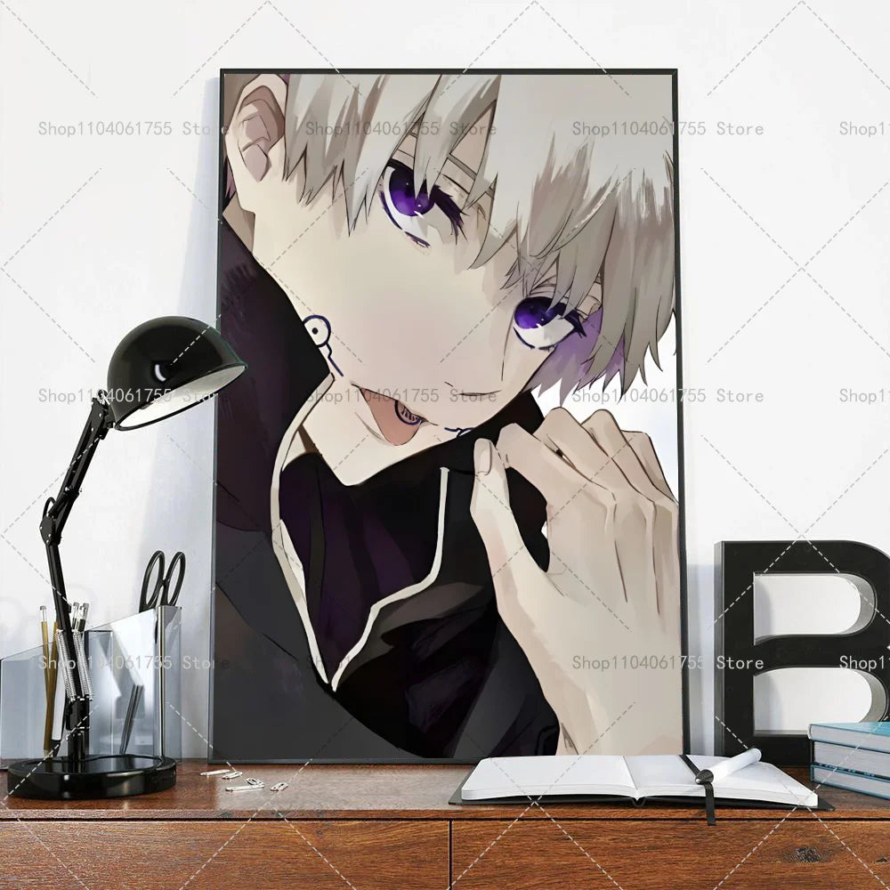 1PC Anime Jujutsu Kaisen Inumaki Toge Poster Self-adhesive Art Waterproof Paper Sticker Coffee House Bar Room Wall Decor