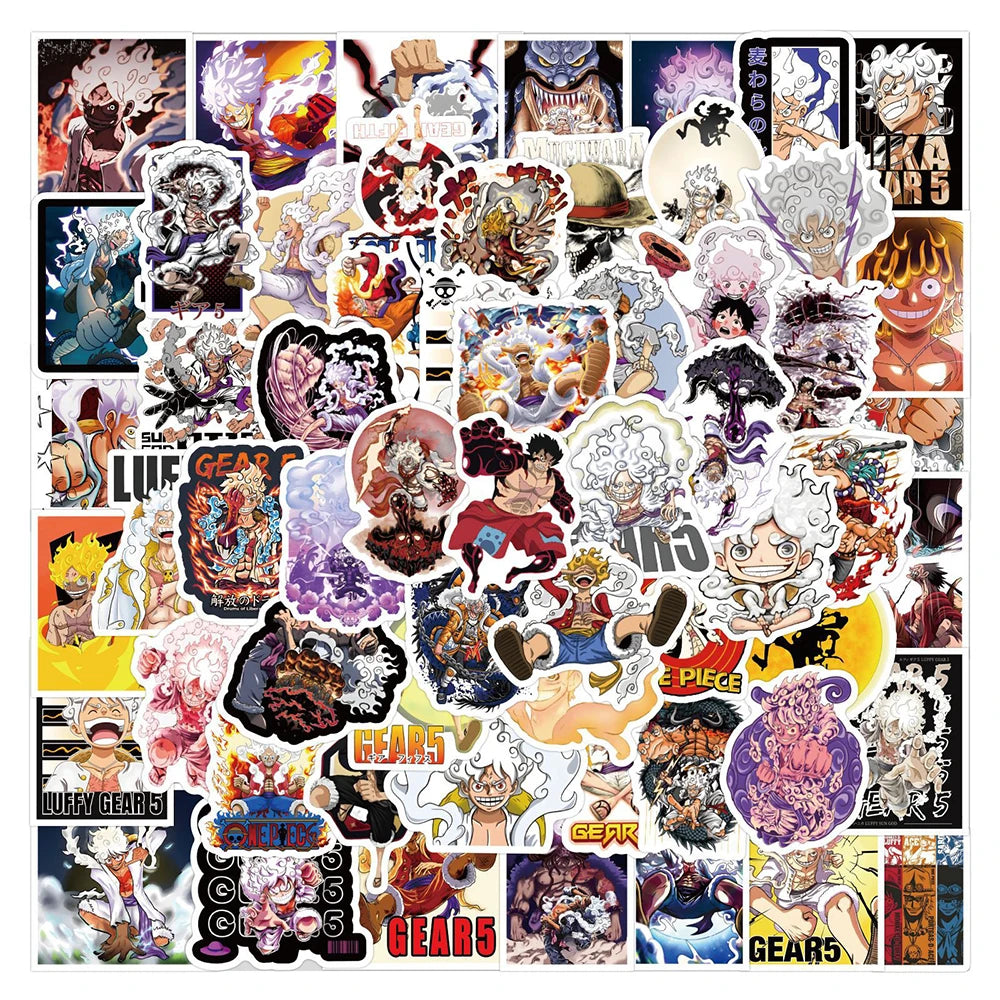 Lot de 50/100 autocollants dessin animé Attack On Titan Jujutsu Kaisen, autocollants imperméables pour skateboard, ordinateur portable, voiture, moto
