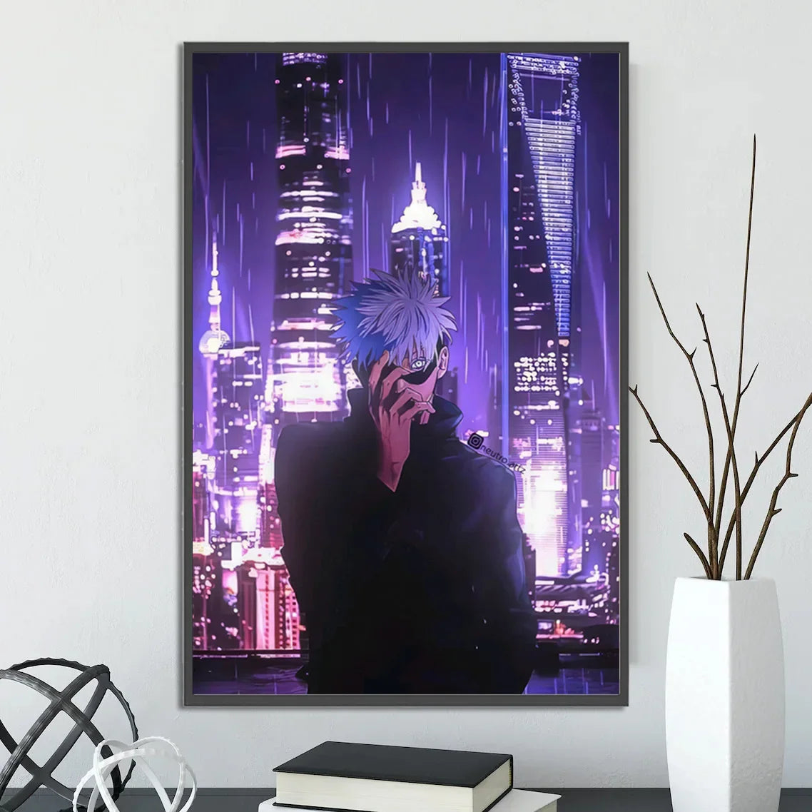 J-Jujutsu Anime Self-adhesive Poster Wallpaper Wall Art Print Gojo Satoru Home Decoration Modern Itadori Yuji Gift