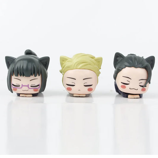 6CM Jujutsu Kaisen Anime Figure Itadori Yuji Satoru Gojo Napping Cat PVC Q Version prone 4Pcs/Set Model Toys Gift Collection - Jujutsu Kaisen Merch - Free Shipping Buy Now