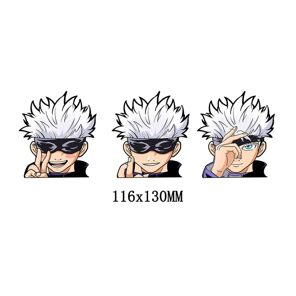 Jujutsu Kaisen Series Combination Complete Works 3D Gradient Car Stickers Anime Peripherals Suitable for Car Notebooks, Etc.