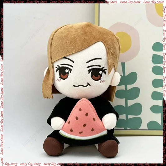 24cm Jujutsu Kaisen Plush Toys Anime figure Kugisaki Nobara Watermelon Sitting Taito Soft Stuffed Dolls Cartoon Decor Toy Gift - Jujutsu Kaisen Merch - Free Shipping Buy Now