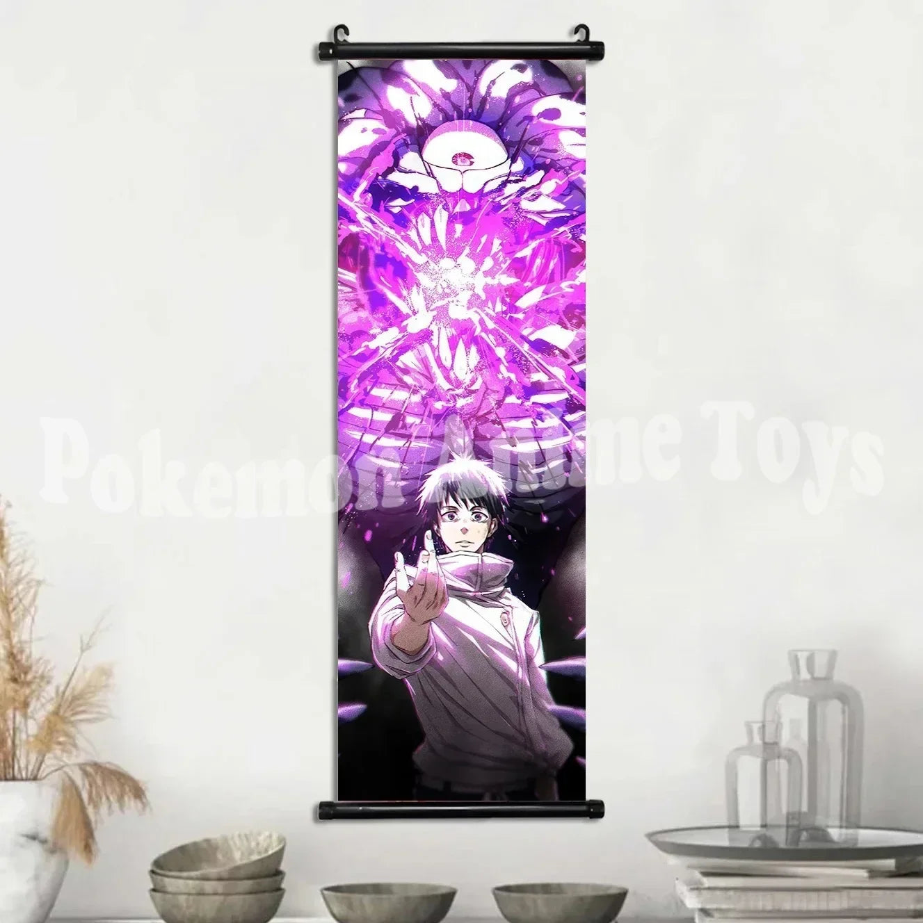 Anime J-Jujutsu Kaisen Character Gojo Satoru Room Home Decoration Mural Gift Hanging Scroll Print Canvas Poster Painting Decor