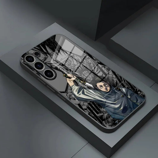 Jujutsu Kaisen Yuta Okkotsu Glass Cover Phone Case for S24 Ultra Samsung S23 Fe S22 S20 S21 Plus Galaxy A54 A34 A24 A53 Note 20