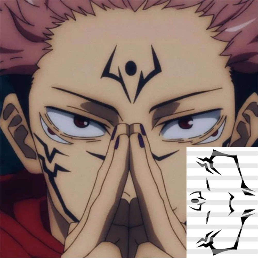 Jujutsu Kaisen Stickers Cosplay Prop Anime Accessories Ryomen Sukuna Inumaki Toge Waterproof Tattoo Sticker - Jujutsu Kaisen Merch - Free Shipping Buy Now