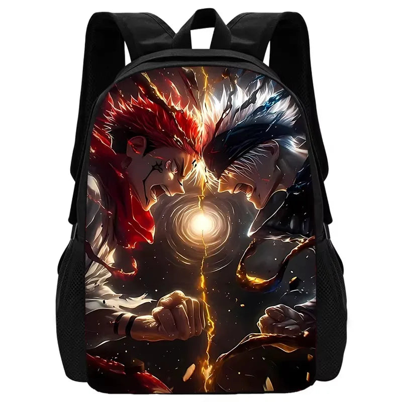 Sac à dos d'école Anime J-Jujutsu Kaisen pour enfant avec sacs à déjeuner, trousses à crayons, sacs d'école pour garçons et filles, meilleur cadeau