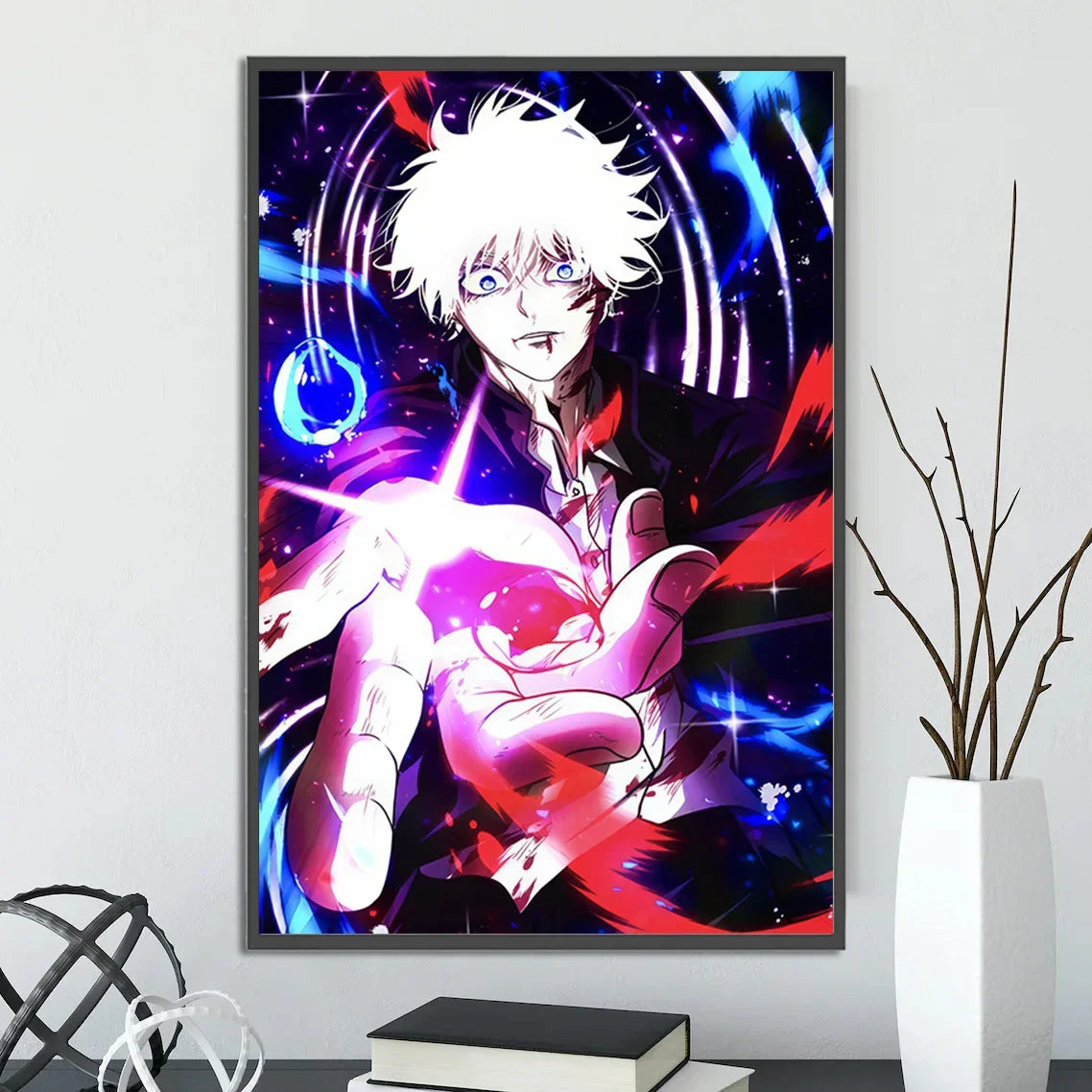 J-Jujutsu Anime Self-adhesive Poster Wallpaper Wall Art Print Gojo Satoru Home Decoration Modern Itadori Yuji Gift