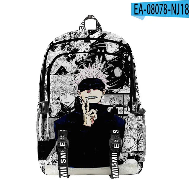 Sac à dos d'école Anime Satoru Gojo pour ordinateur portable, sac à dos pour garçons, filles, adolescents, sac d'école, sac de voyage, sac à bandoulière