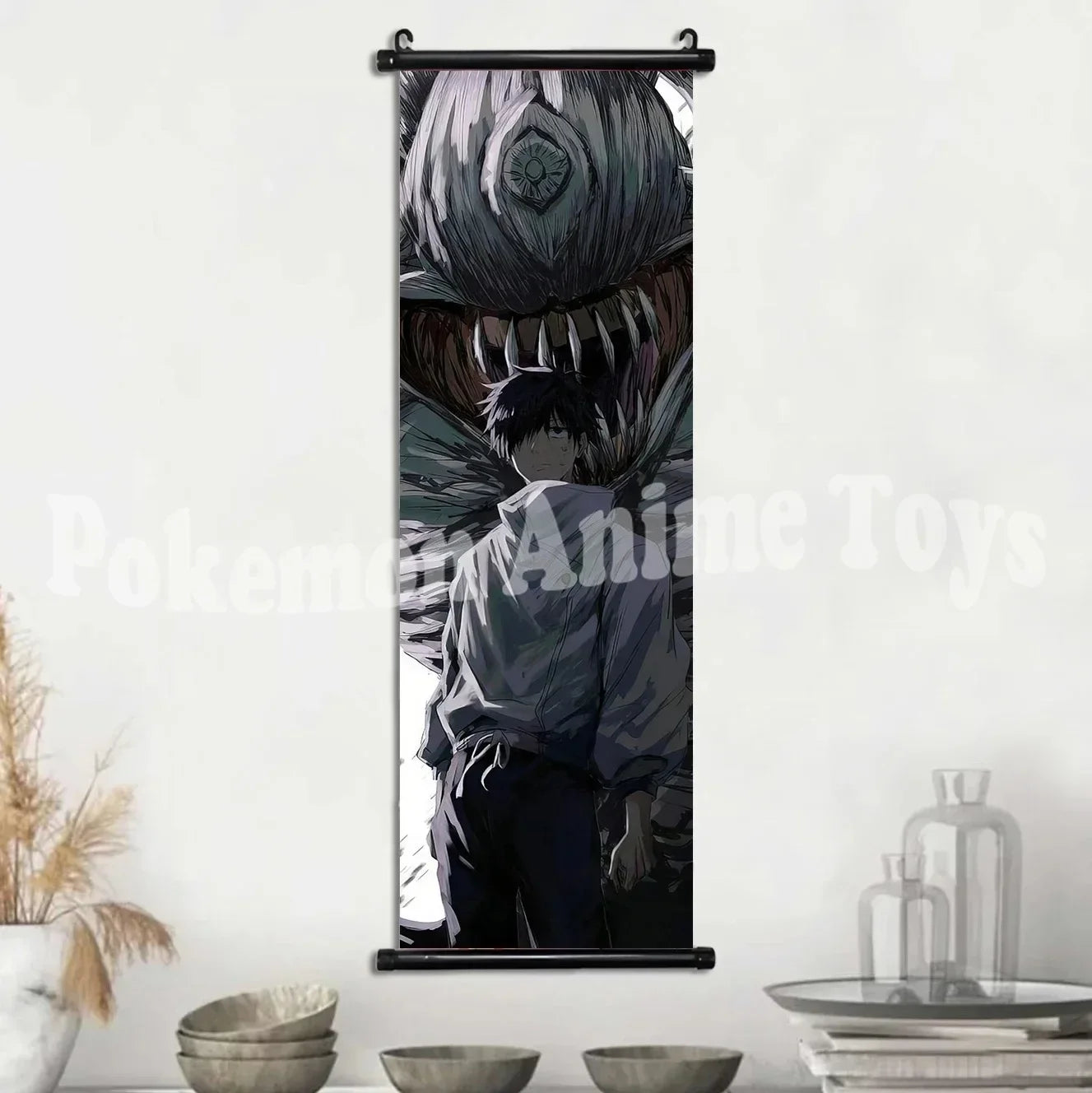 Anime J-Jujutsu Kaisen Character Gojo Satoru Room Home Decoration Mural Gift Hanging Scroll Print Canvas Poster Painting Decor