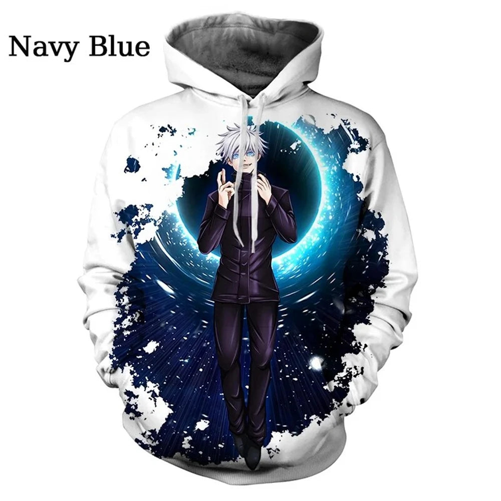 Anime Manga Jujutsu Kaisen Pattern Men's Hoodie Satoru Gojo Sweatshirt 3D Print Men's Hoodie Fashion Pullover New Men's Clothing - Jujutsu Kaisen Merch - Free Shipping Buy Now