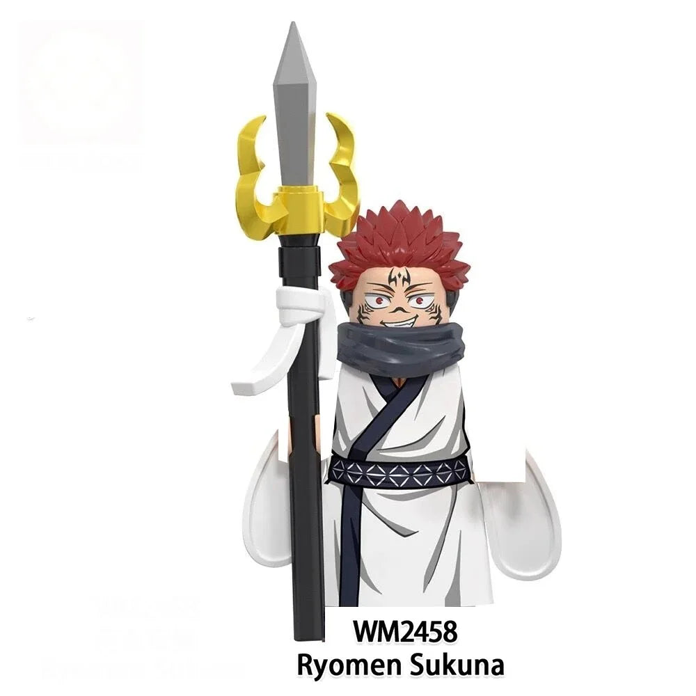 Jujutsu Kaisen Anime Cartoon Gojo Satoru Itadori Yuj Fushiguro Megumi Okkostu Yuta Building Blocks Mini Action Figures Kids Toy - Jujutsu Kaisen Merch - Free Shipping Buy Now
