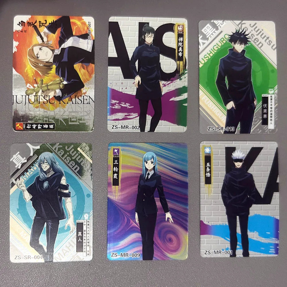 Cartes rares Jujutsu Kaisen pour enfants, personnage de dessin animé Gojo Satoru Fushiguro Megumi Itadori Yuji Warlock, carte de Collection, jouet Gif, 2024