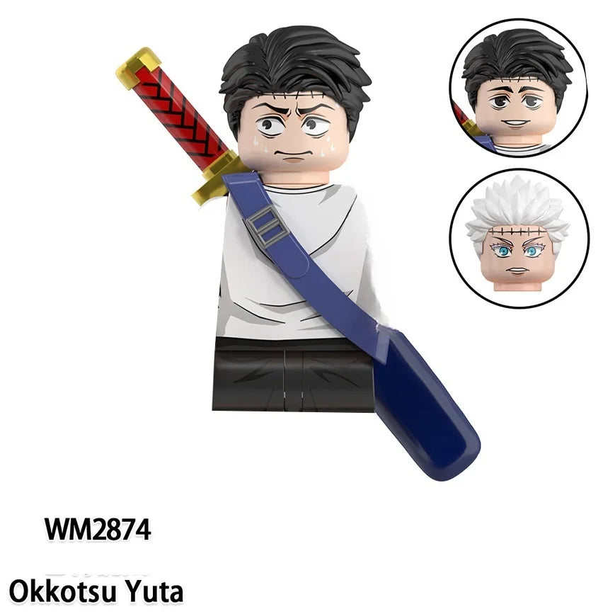 Jujutsu Kaisen Anime Cartoon Gojo Satoru Itadori Yuj Fushiguro Megumi Okkostu Yuta Building Blocks Mini Action Figures Kids Toy - Jujutsu Kaisen Merch - Free Shipping Buy Now