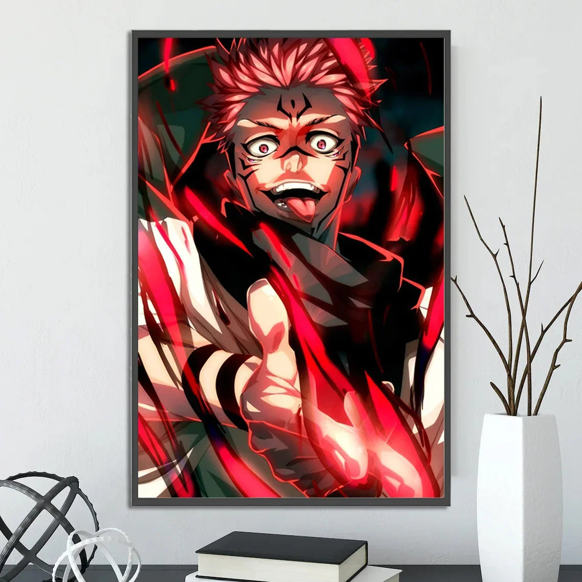 J-Jujutsu Self-adhesive Anime Poster Gojo Satoru Painting Modern Wall Home Decoration Itadori Yuji Bedroom Wallpaper Gift