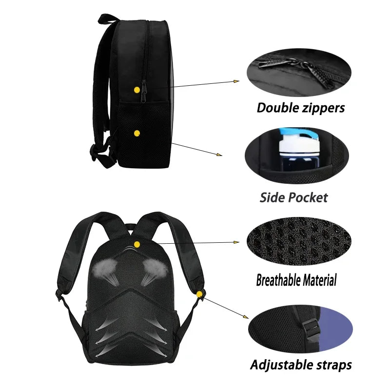 Sac à dos d'école Anime J-Jujutsu Kaisen pour enfant avec sacs à déjeuner, trousses à crayons, sacs d'école pour garçons et filles, meilleur cadeau