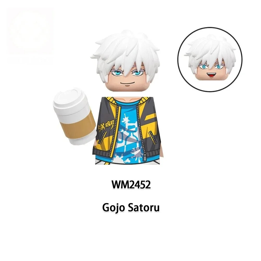 Jujutsu Kaisen Anime Cartoon Gojo Satoru Itadori Yuj Fushiguro Megumi Okkostu Yuta Building Blocks Mini Action Figures Kids Toy - Jujutsu Kaisen Merch - Free Shipping Buy Now