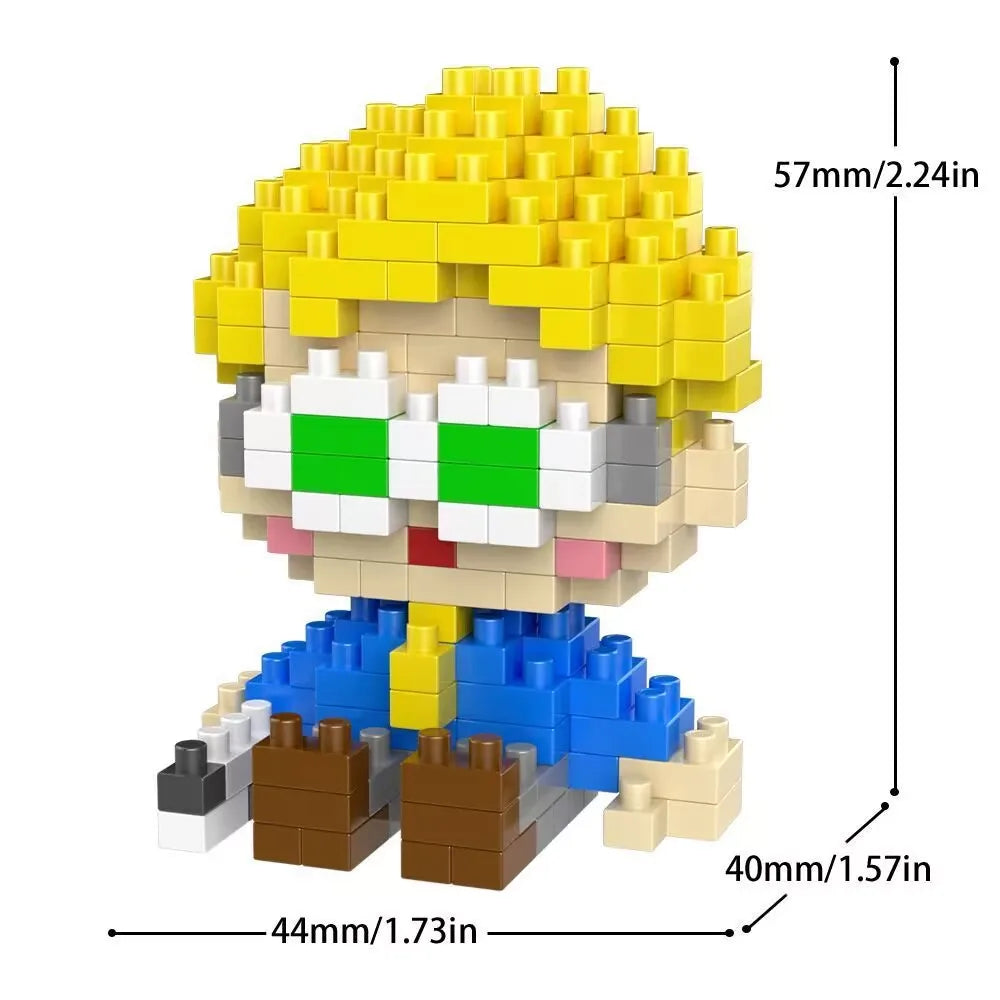JX – Mini figurine Jujutsu, Micro bloc de construction, Kaisen Anmie, périphériques Gojo Satoru, bricolage, Statue d'épissure, poupée Fushiguro Megumi