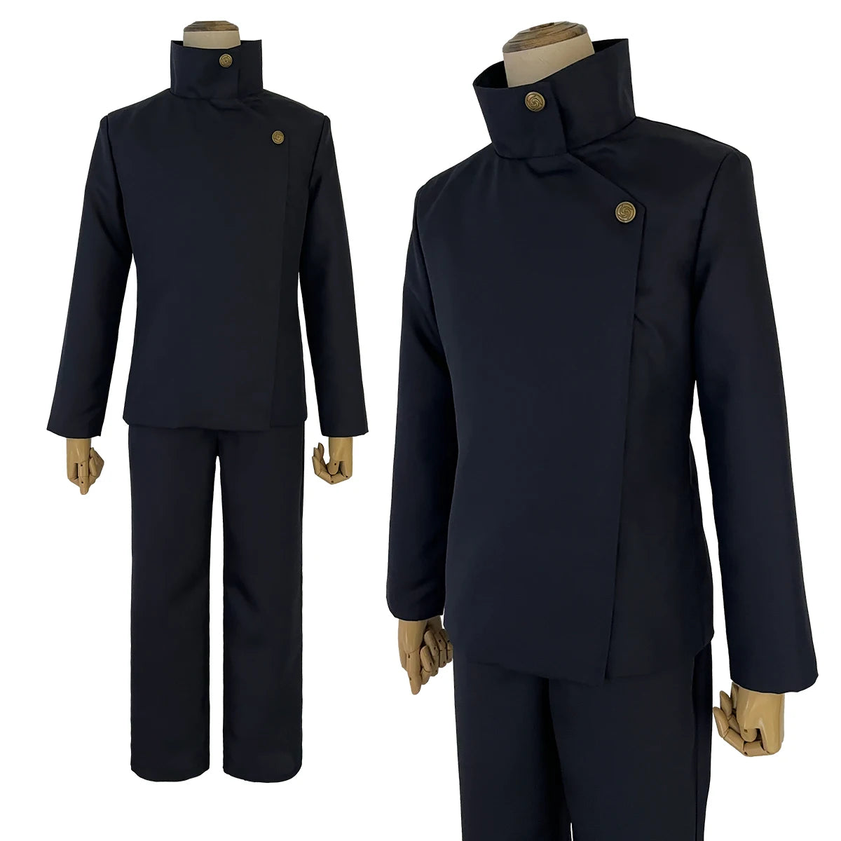 HOLOUN Jujutsu JJK Manga Anime Fushiguro Megumi Cosplay Costume Wig Dark Blue Jacket Pants Uniform Rose Net Synthetic Halloween - Jujutsu Kaisen Merch - Free Shipping Buy Now