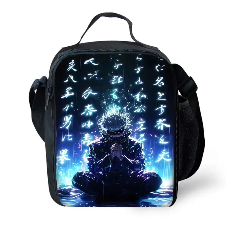 Sac à dos d'école Anime J-Jujutsu Kaisen pour enfant avec sacs à déjeuner, trousses à crayons, sacs d'école pour garçons et filles, meilleur cadeau