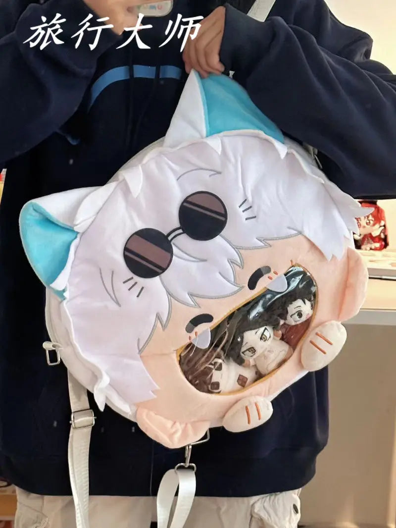 Sac à dos Itabag Anime Jujutsu Kaisen Gojo Satoru Kawaii pour femmes, sac à dos de poche transparent, sac mignon Cosplay