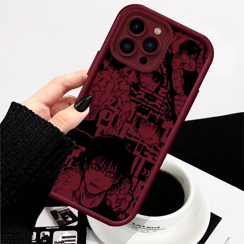 Coque de téléphone Jujutsu Kaisen Toji Cool pour Apple iPhone 15 14 13 12 11 XS XR X Pro Max Plus Funda Eye Ladder