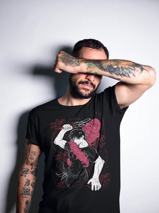 Anime Horror Jujutsu Kaisen Fushiguro Toji T-shirt Black Short Sleeve All Size - Jujutsu Kaisen Merch - Free Shipping Buy Now