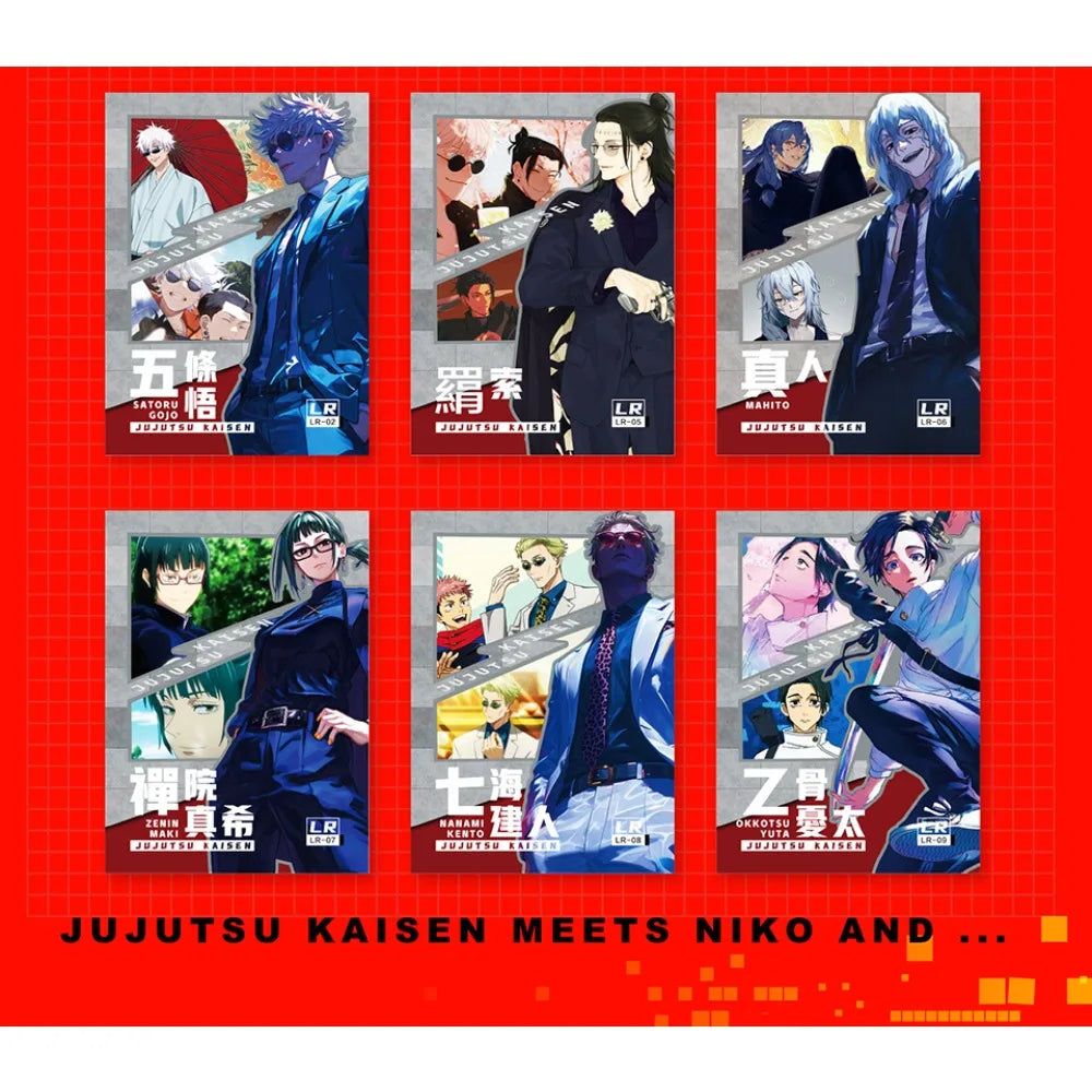 Carte originale Jujutsu Kaisen pour enfants, jeu d'aventure animé Inumaki Toge Fushiguro Megumi, collection limitée, cadeaux pour enfants