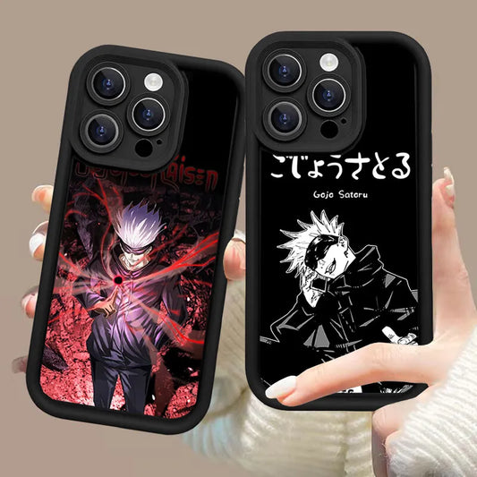 呪術廻戦五条悟シリコンカバーケースモトローラモトエッジ 40 50 プロフュージョンウルトラ G85 G35 G75 G05 G84 G15 G34 E14