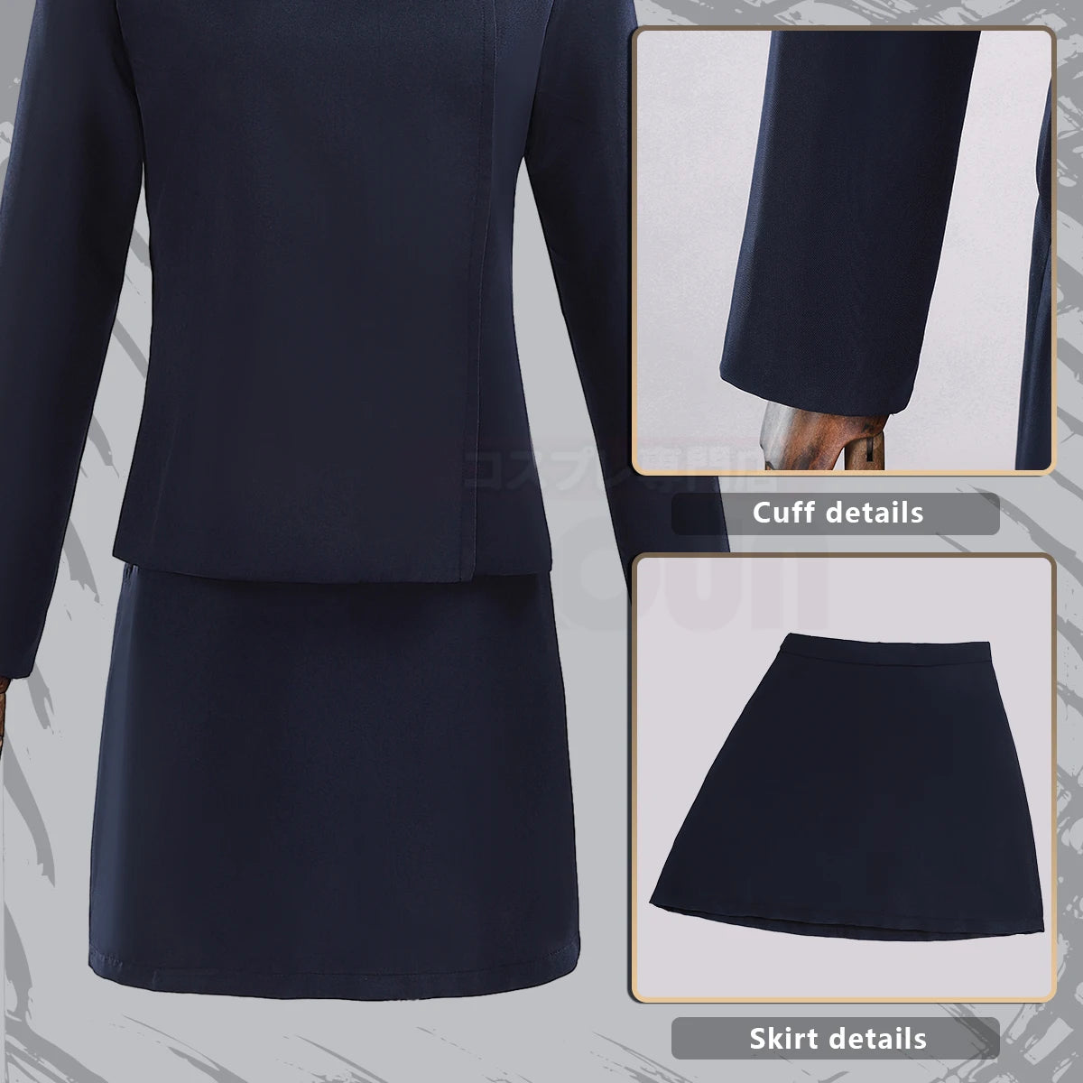 HOLOUN Jujutsu JJK Manga Anime Shoko Ieiri Cosplay Costume Wig  Jacket Skirt Rose Net Synthetic Halloween Christmas XS-2XL - Jujutsu Kaisen Merch - Free Shipping Buy Now