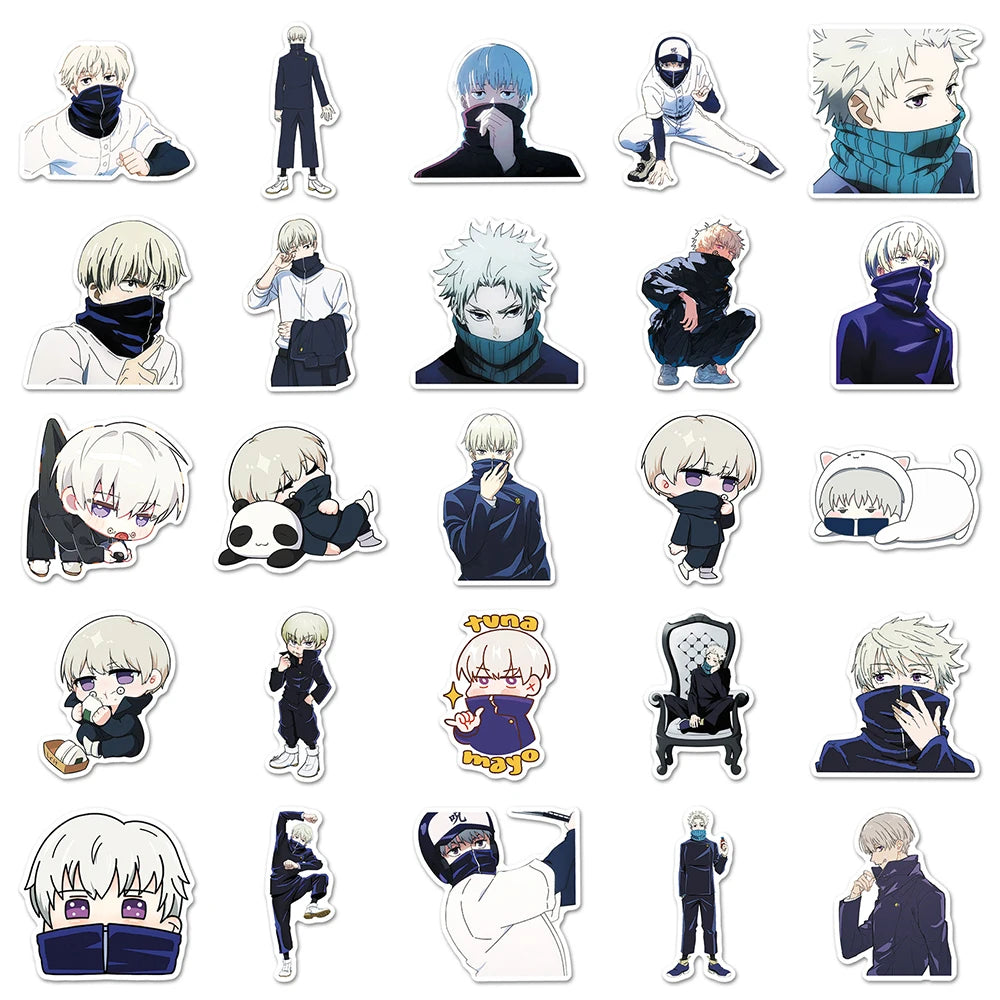 10/30/50pcs Jujutsu Kaisen Anime Stickers Manga Character Inumaki Toge Sticker DIY Helmet Bike Guitar Phone Cool Decals Packing