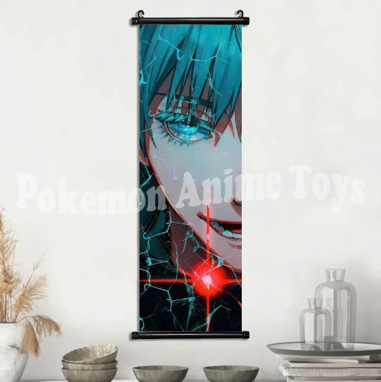 Anime J-Jujutsu Kaisen Character Gojo Satoru Room Home Decoration Mural Gift Hanging Scroll Print Canvas Poster Painting Decor