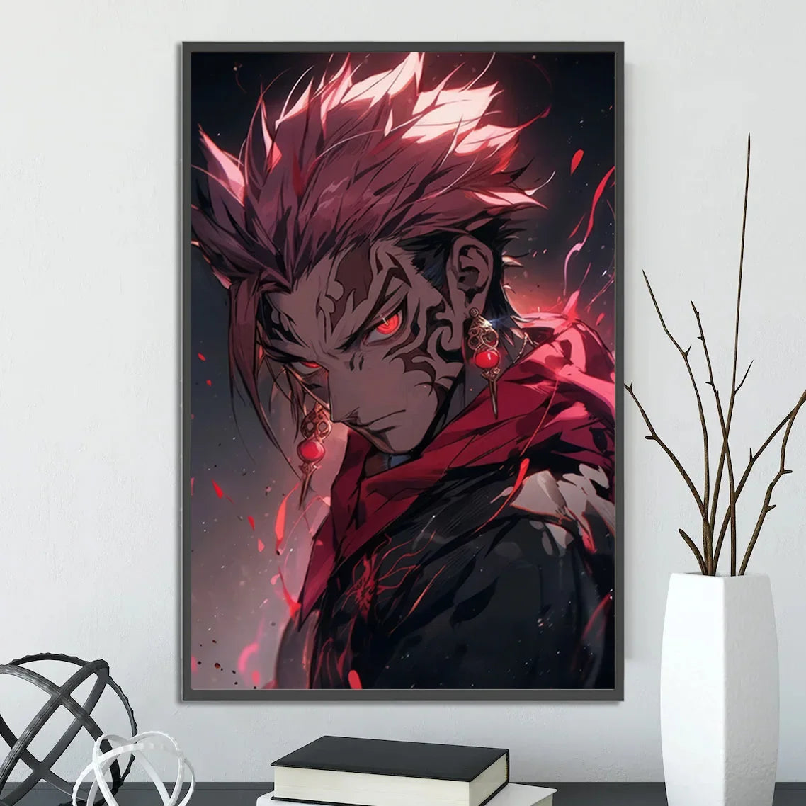 J-Jujutsu Self-adhesive Anime Poster Gojo Satoru Painting Modern Wall Home Decoration Itadori Yuji Bedroom Wallpaper Gift