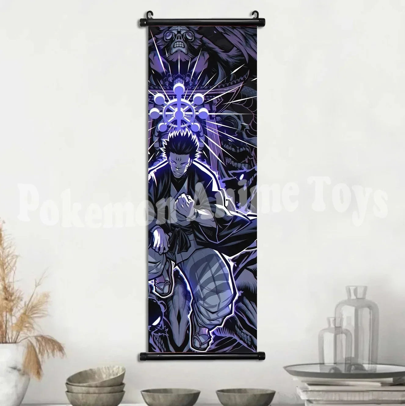 Anime J-Jujutsu Kaisen Character Gojo Satoru Room Home Decoration Mural Gift Hanging Scroll Print Canvas Poster Painting Decor