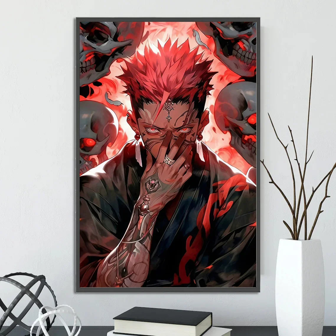 J-Jujutsu Self-adhesive Anime Poster Gojo Satoru Painting Modern Wall Home Decoration Itadori Yuji Bedroom Wallpaper Gift