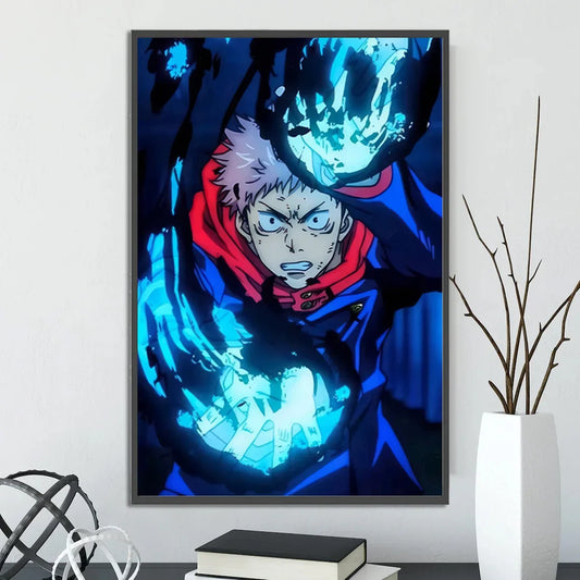 J-Jujutsu Self-adhesive Anime Poster Gojo Satoru Painting Modern Wall Home Decoration Itadori Yuji Bedroom Wallpaper Gift