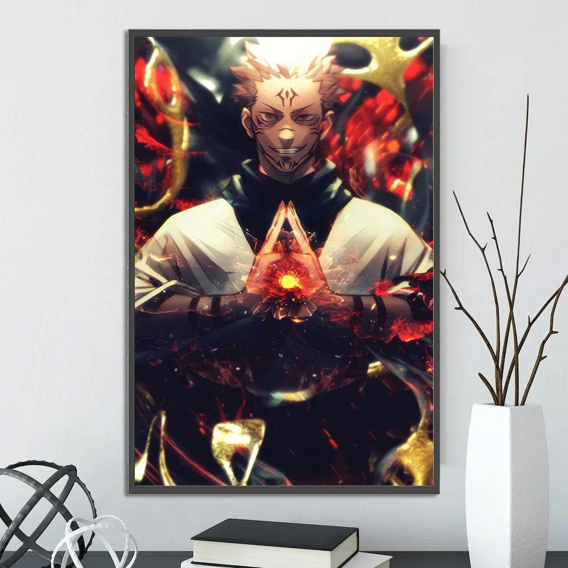 J-Jujutsu Self-adhesive Anime Poster Wall Home Decoration Gojo Satoru Painting Modern Itadori Yuji Bedroom Wallpaper Gift