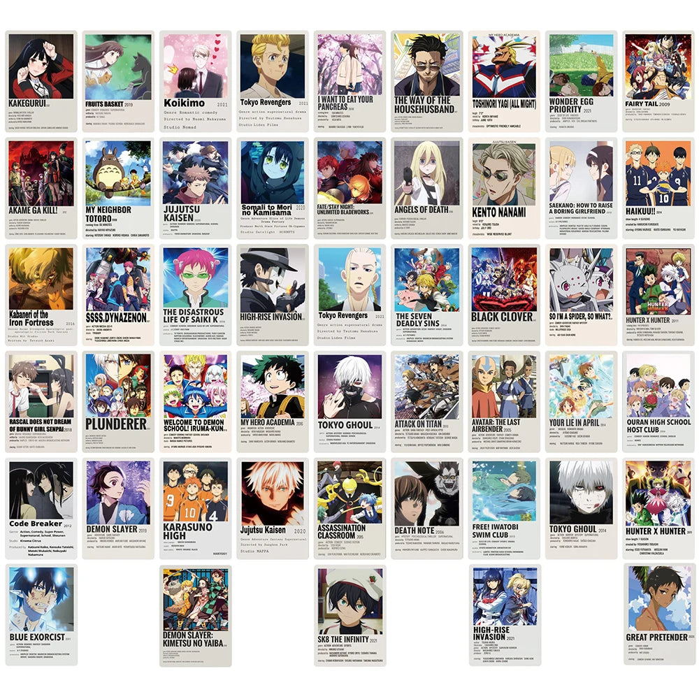 Lot de 10, 30 ou 50 autocollants de dessin animé Jujutsu Kaisen Attack On Titan, pour enfants, jouets, ordinateur portable, voiture, téléphone, vélo, décoration