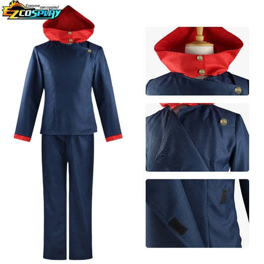 Itadori Yuji Cosplay Anime Jujutsu Kaisen Itadori Yuji Cosplay Costume Wig Jacket Pants Uniform Wig Suit Halloween Costumes - Jujutsu Kaisen Merch - Free Shipping Buy Now
