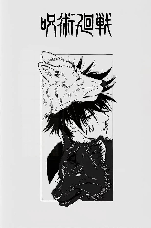 Modern Famous Bilibili Black and White Anime J-Jujutsu K-Kaisen Poster Canvas Paint Print Art Picture Home Room Wall Decor Gift