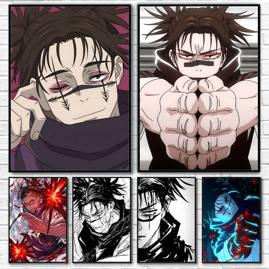 Japan Choso Jujutsu Kaisen Anime Poster Sticky Wall Art Printing Waterproof Home Living Bed Room Bar Aesthetic Decor