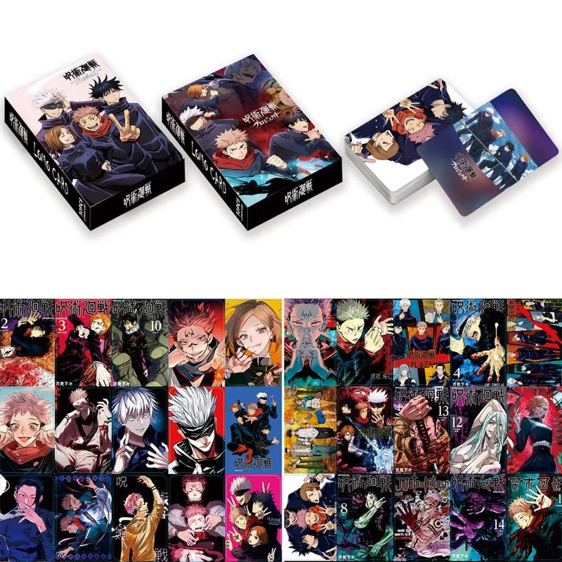30 Pcs Commemorative Card Jujutsu Kaisen Gojou Satoru Inumaki Toge Anime Cosplay Animation LOMO Card High-Definition Cards