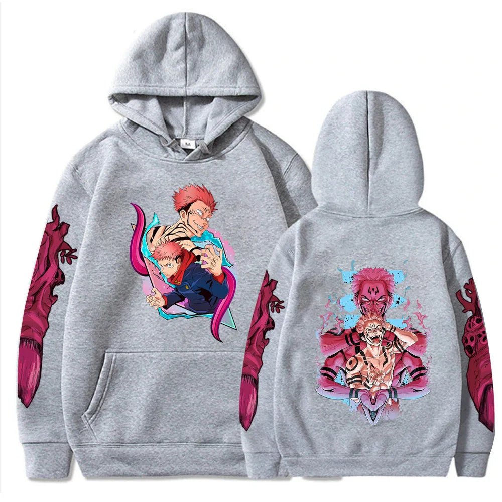 Jujutsu Kaisen print men's casual fashion street hoodie Autumn and winter comfortable and soft hot blood adventure anime - Jujutsu Kaisen Merch - Free Shipping Buy Now